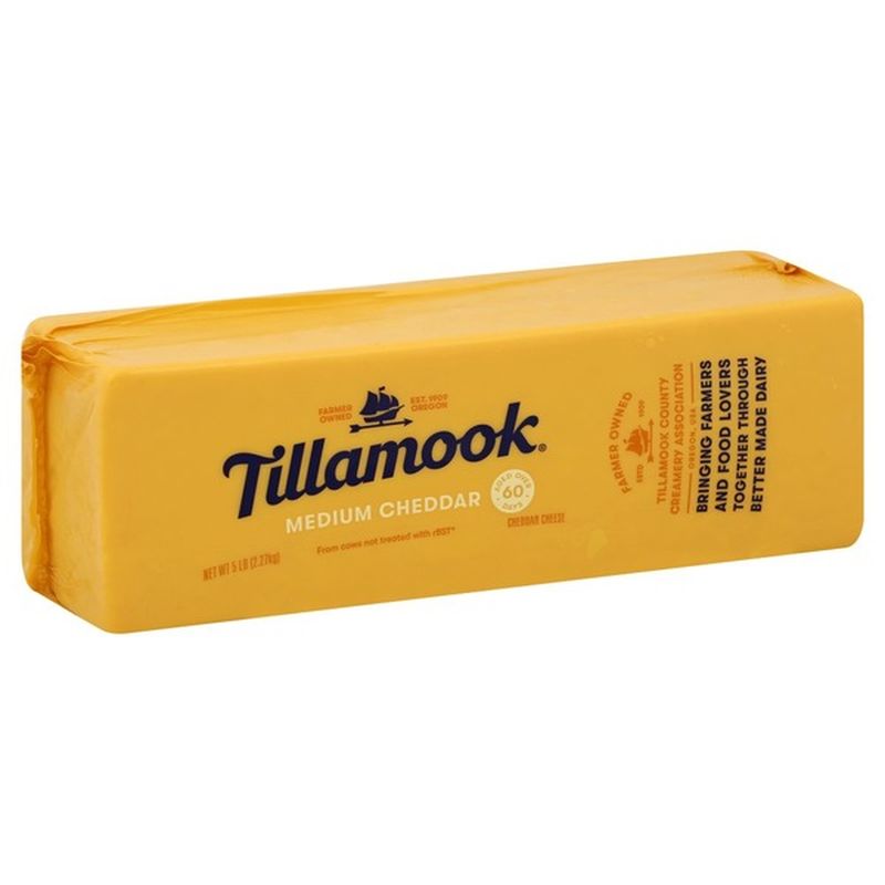 Tillamook Medium Cheddar Cheese Loaf (5 Lb) From Costco - Instacart