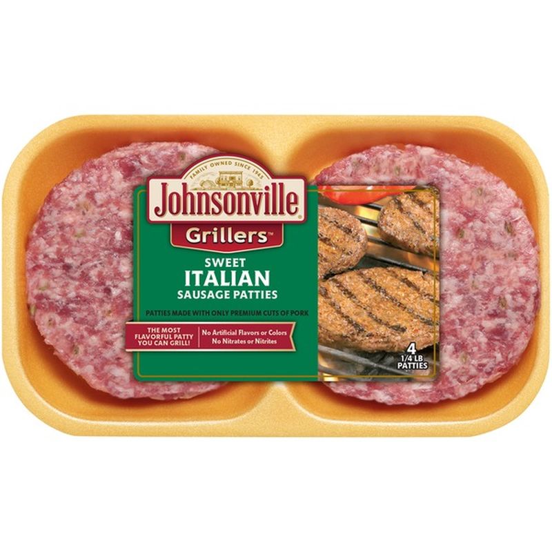 Johnsonville Grillers Sweet Italian Sausage Patties (4 oz) Instacart