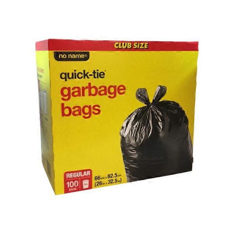 No Name Cp QuickTie Regular Garbage Bags (100 ct) Instacart