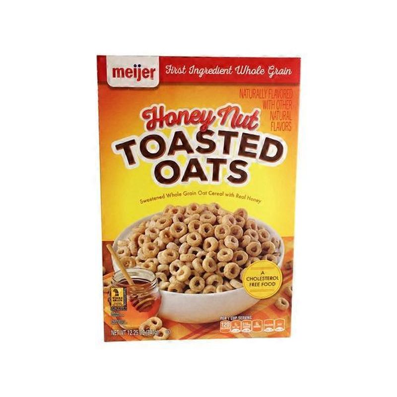 Meijer Honey Nut Flavored Toasted Oats Sweetened Whole Grain Oat Cereal