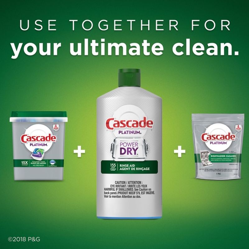 Cascade Platinum Dishwasher Rinse Aid (8.45 fl oz) from Festival Foods