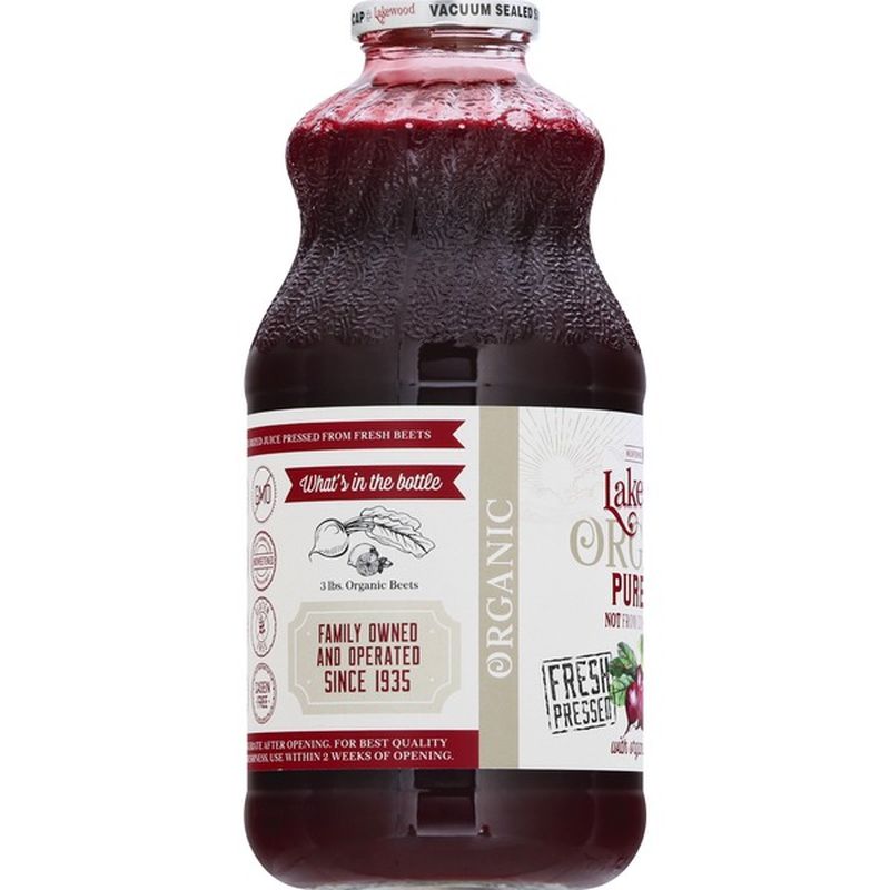 Lakewood Juice, Organic, Pure Beet (32 oz) from Lowes Foods - Instacart