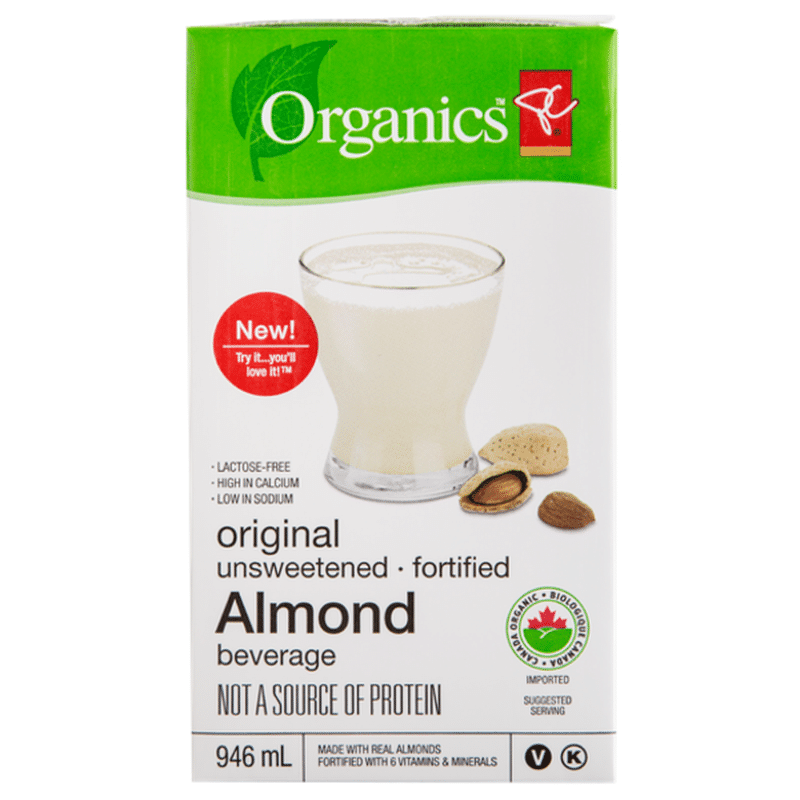 President's Choice Organic Original Unsweetened Fortified Almond Beverage