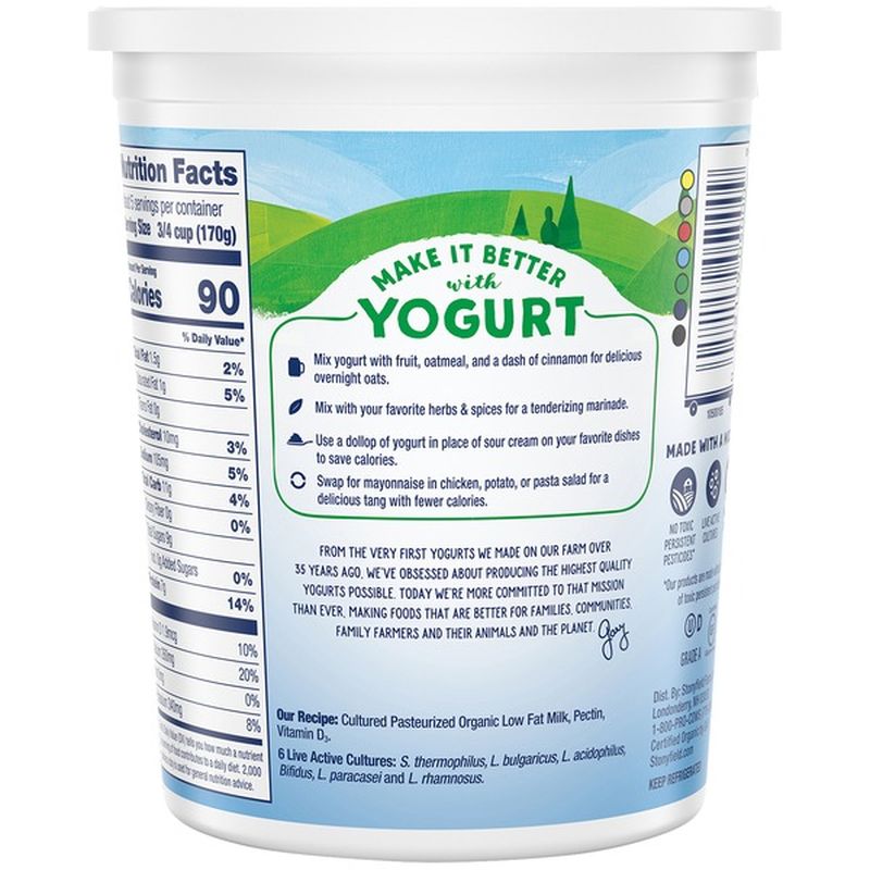 Stonyfield® Organic Organic Plain Lowfat Yogurt (32 oz) from Publix