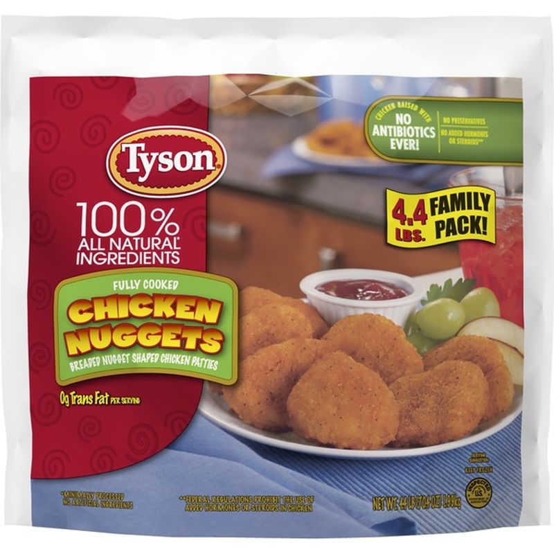 Tyson Fully Cooked Chicken Nuggets, Frozen (64 oz) from ...