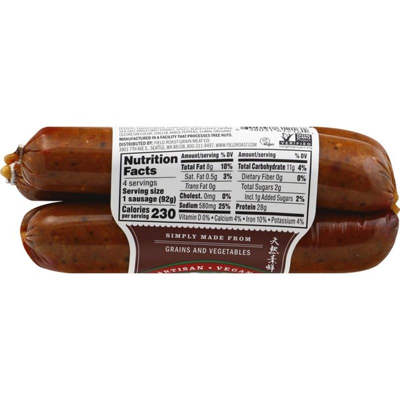 Field Roast Sausages, Grain Meat, Mexican Chipotle (12.95 oz) Instacart