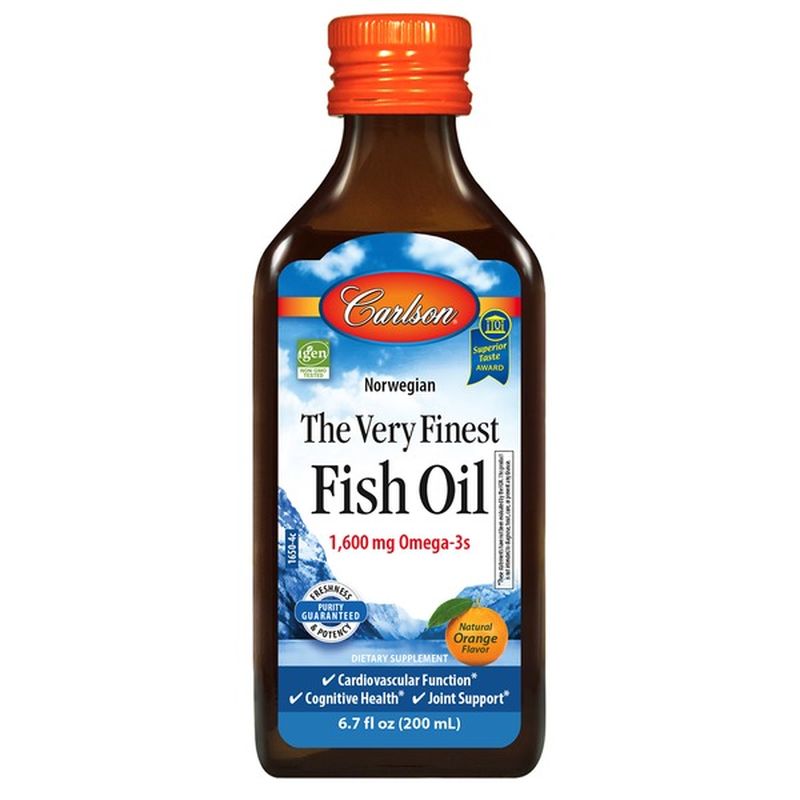 Carlson Labs Fish Oil, The Very Finest, Orange Flavor