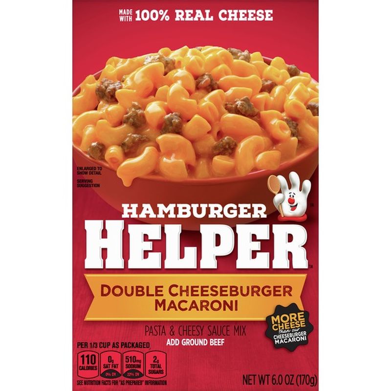 Hamburger Helper Pasta & Cheesy Sauce Mix, Double Cheeseburger Macaroni