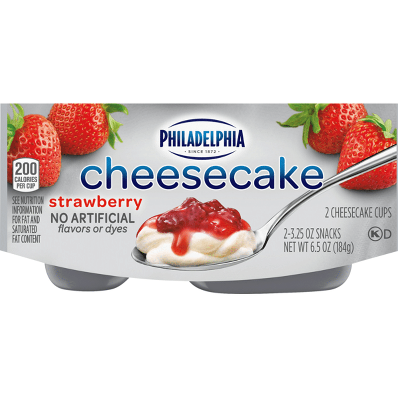 Kraft Philadelphia Strawberry Cheesecake Refrigerated Snacks (3.25 oz