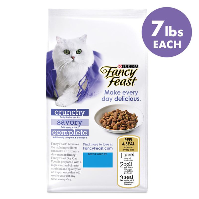 Purely Fancy Feast Dry Cat Food, With Savory Chicken & Turkey (7 lb