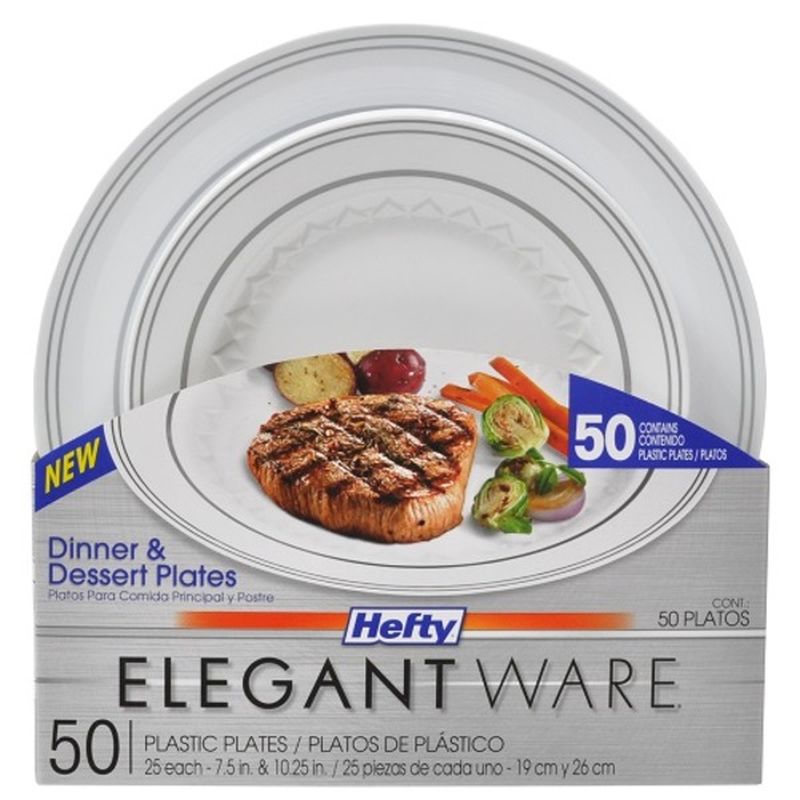 Hefty Plastic Dinner & Dessert Plates (50 ct) Instacart