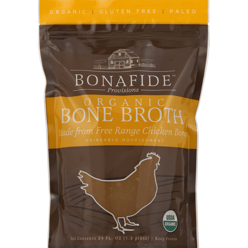 Bonafide Provisions Bone Broth, Organic, Chicken (24 oz) Instacart