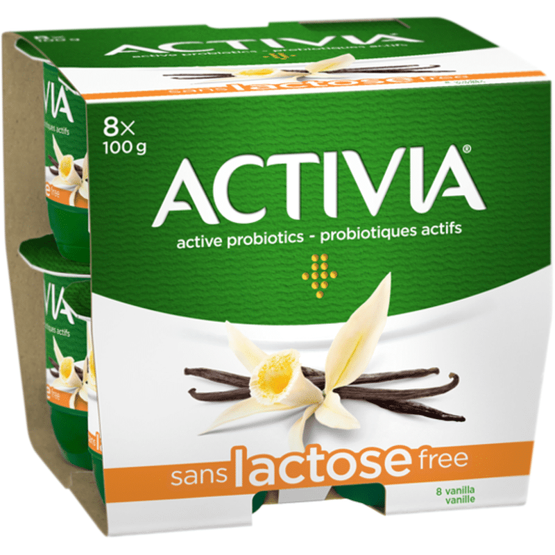 Dannon Activia Vanilla Probiotic Lactose Free Yogurt