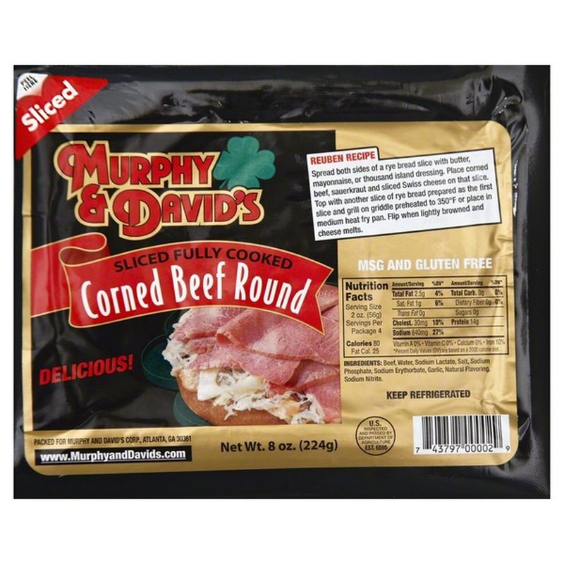 Murphy And Davids Corned Beef, Round, Sliced, Vacuum Packed (8 oz