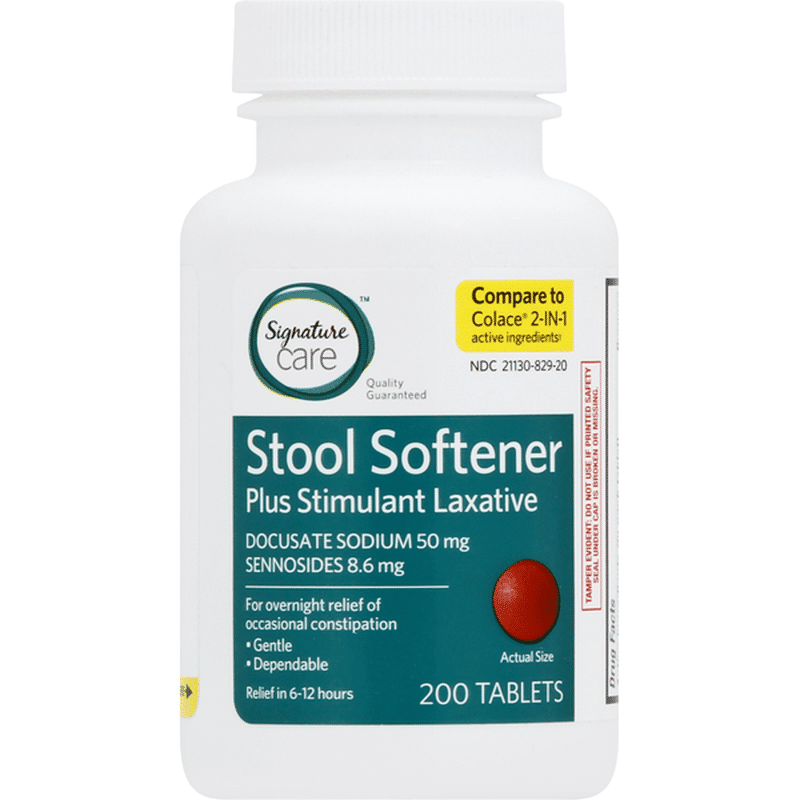 Signature Home Stool Softener, Plus Stimulant Laxative, Tablets (200