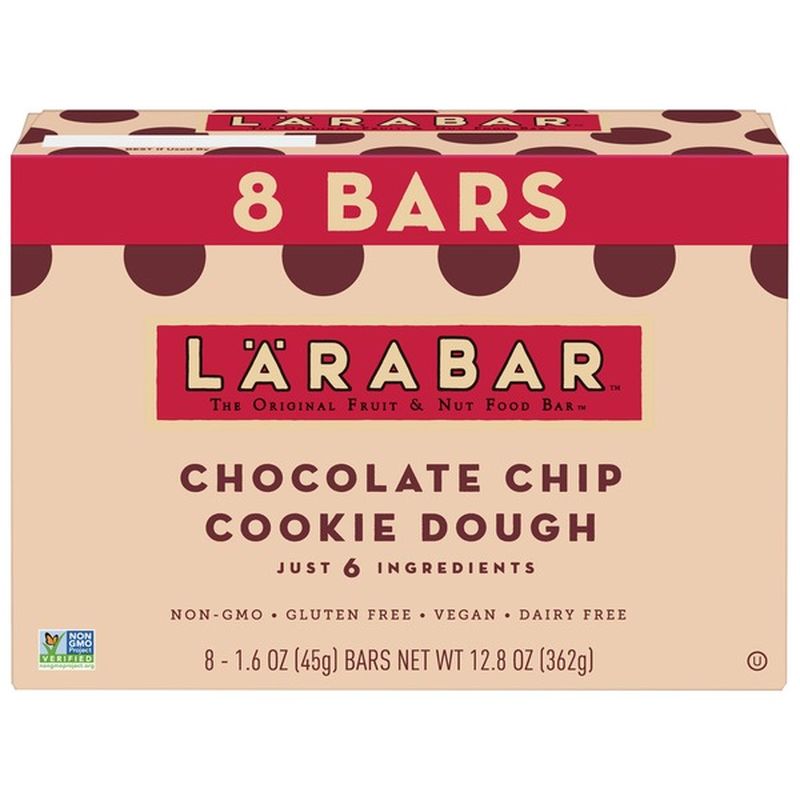 Larabar Food Bar, Fruit & Nut, Gluten Free, Chocolate Chip Cookie Dough