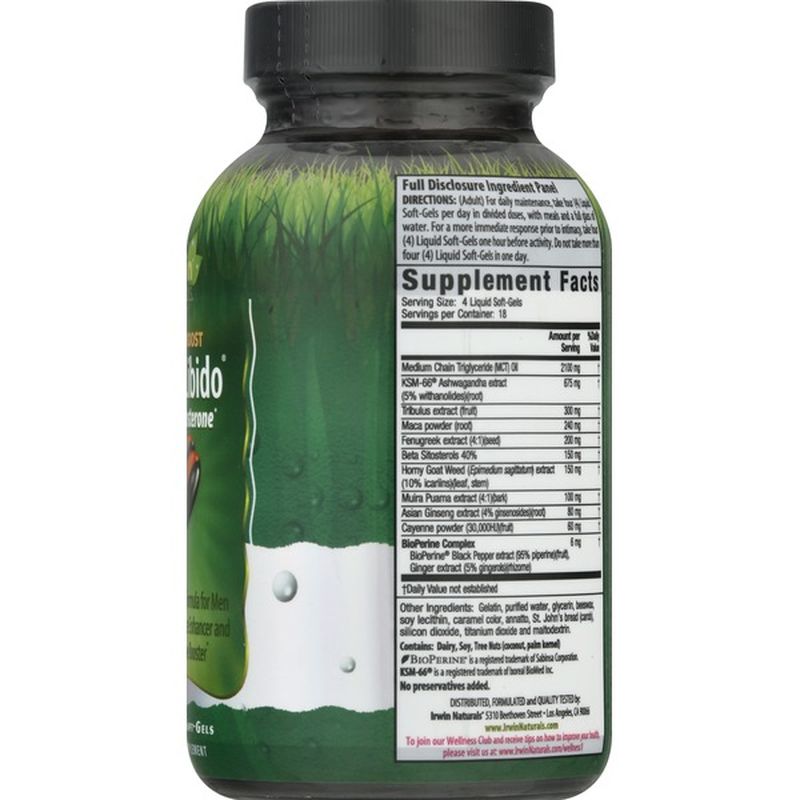 Irwin Naturals SteelLibido, Peak Testosterone, Liquid Soft Gels (75 each) Instacart