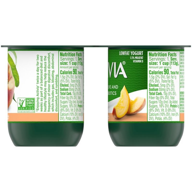 Activia Peach Yogurt (16 oz) from Publix Instacart