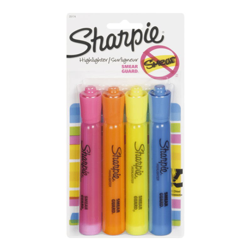 Sharpie Highlighter Smear Guard (4 ct) - Instacart