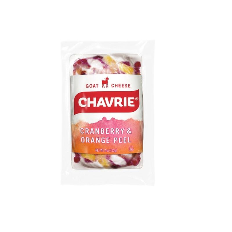 Chavrie Cranberry Orange Peel Goat Cheese Log 4 Oz Delivery Or Pickup Near Me Instacart