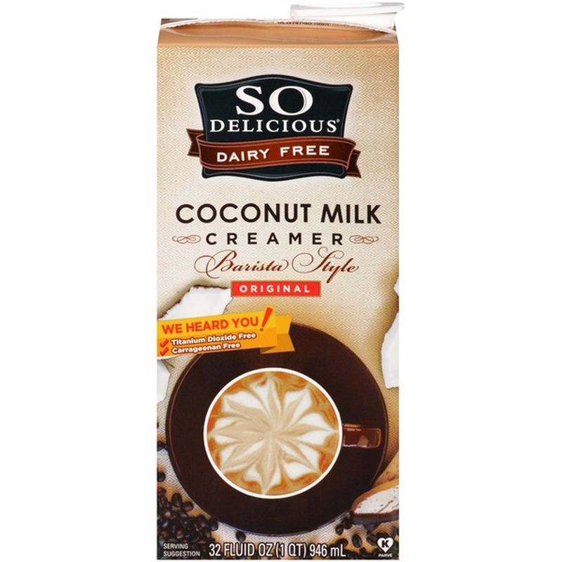 So Delicious Dairy Free Coconutmilk Coffee Creamer Barista Style ...