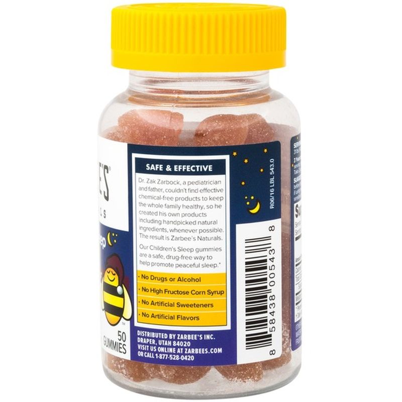 Zarbee's Naturals Sleep with Melatonin, Gummies, Children's, Natural