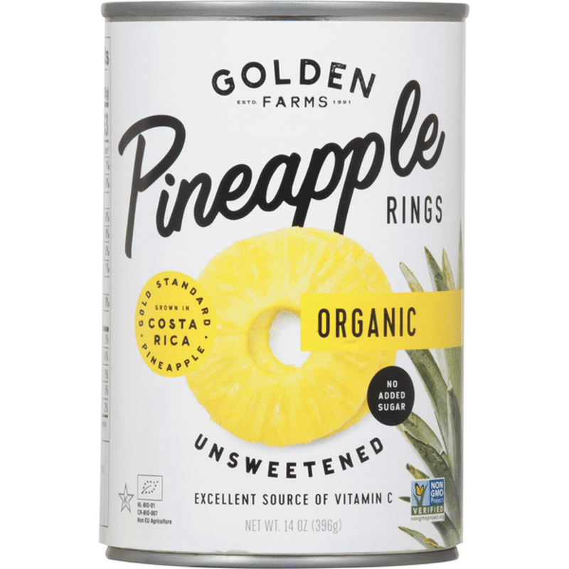 Golden Farms Pineapple Rings, Organic, Unsweetened (14 oz) Instacart