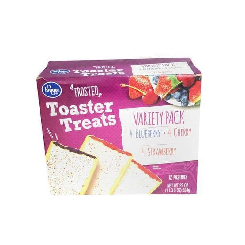 Kroger Toaster Treats, Blueberry/Cherry/Strawberry, Frosted, Variety