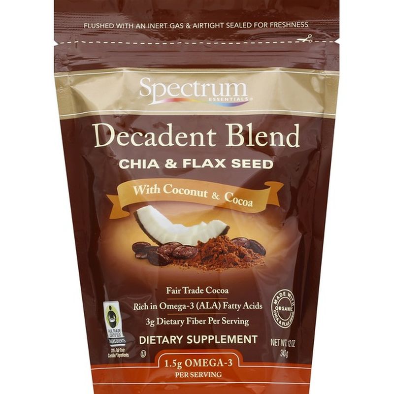 Spectrum Decadent Blend Chia & Flax Seed with Coconut & Cocoa Dietary