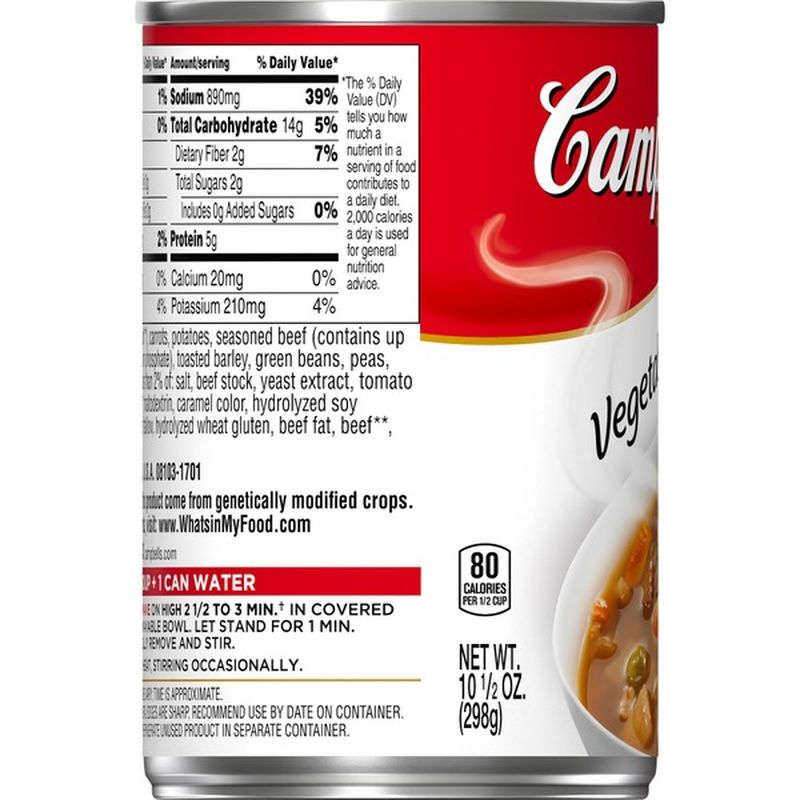Campbell's® Vegetable Beef Soup (10.5 oz) from Stop & Shop Instacart