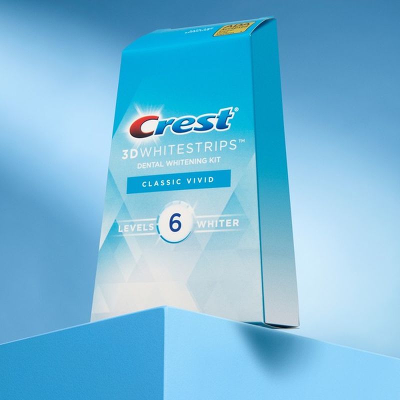 Crest 3Dwhitestrips Classic Vivid At-Home Teeth Whitening Kit