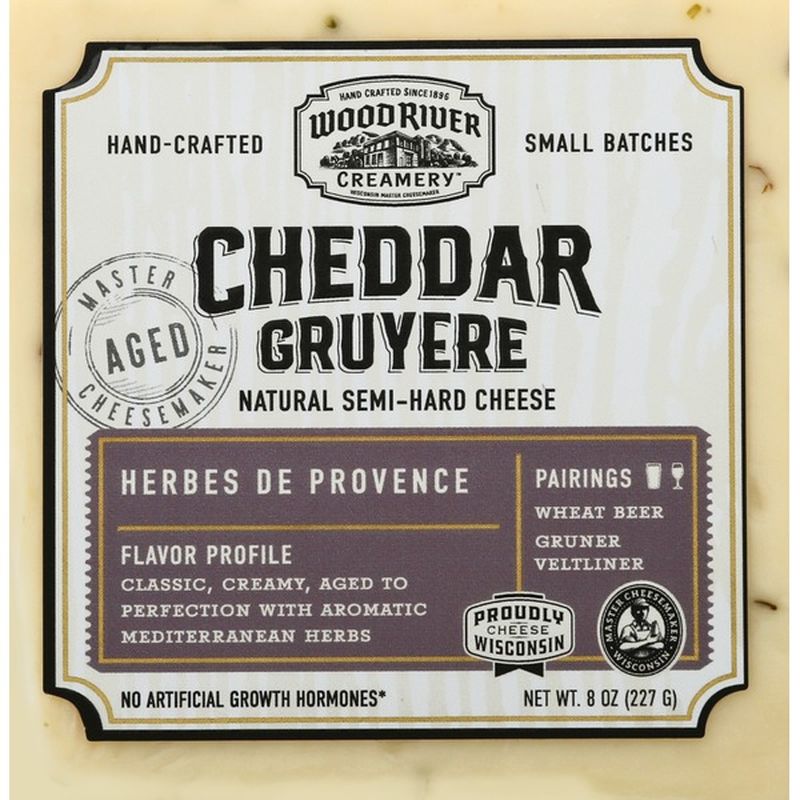 Wood River Creamery Gruyere Cheese, Cheddar (8 oz) Instacart