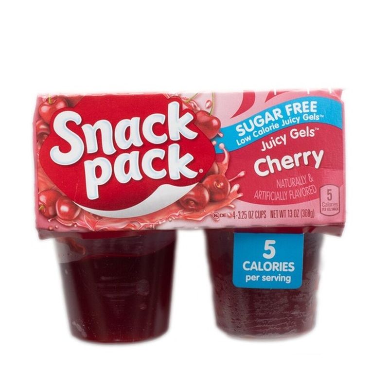 snack pack sugar free jello calories