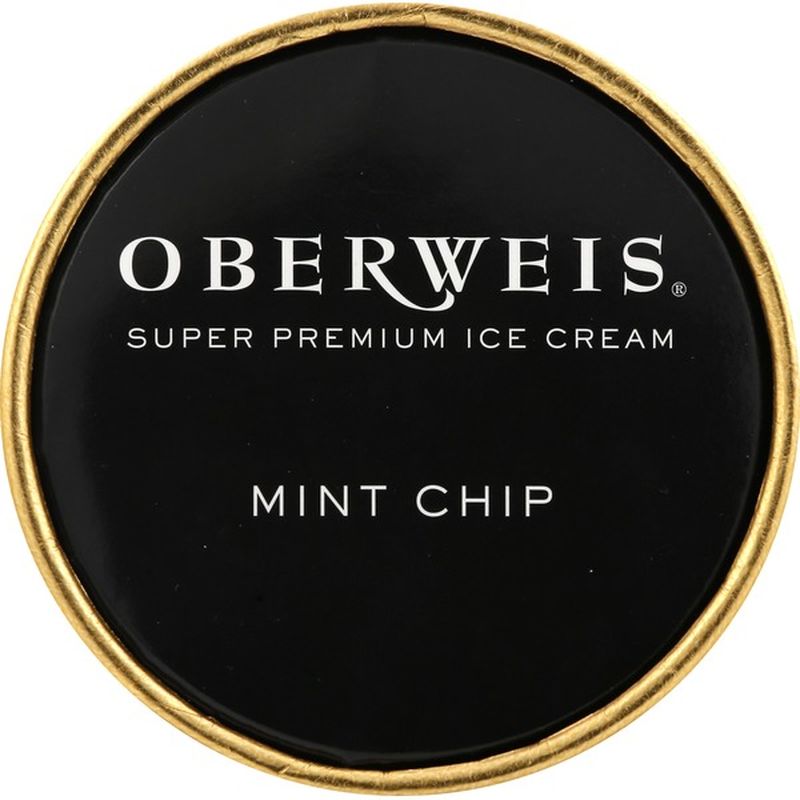 Oberweis Dairy Ice Cream, Super Premium, Mint Chocolate Chip (1 pt
