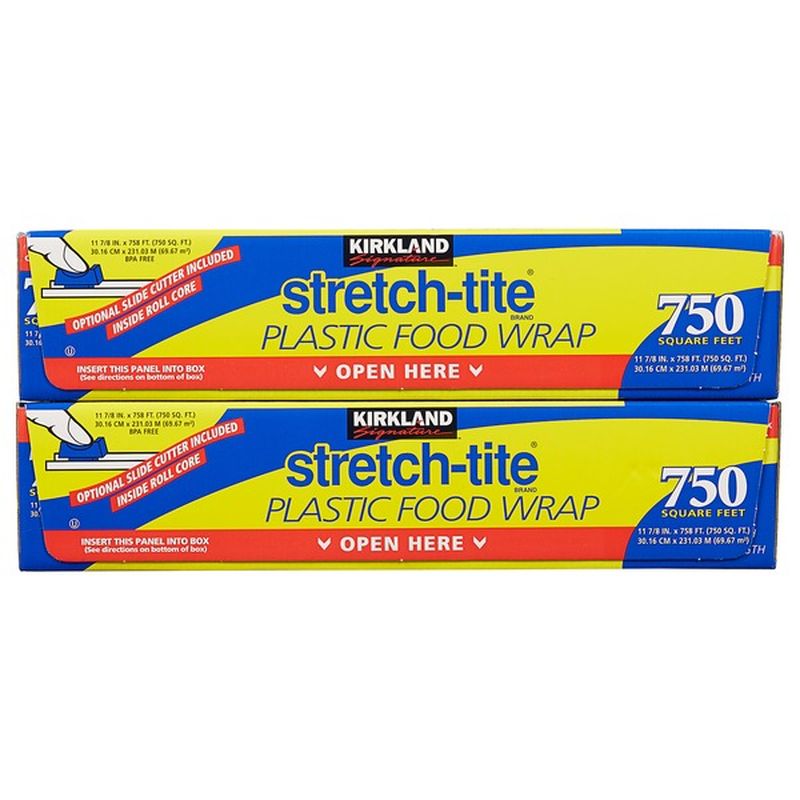 Kirkland Signature Plastic Wrap 117/8 x 750', 2Pack (12"x750') from