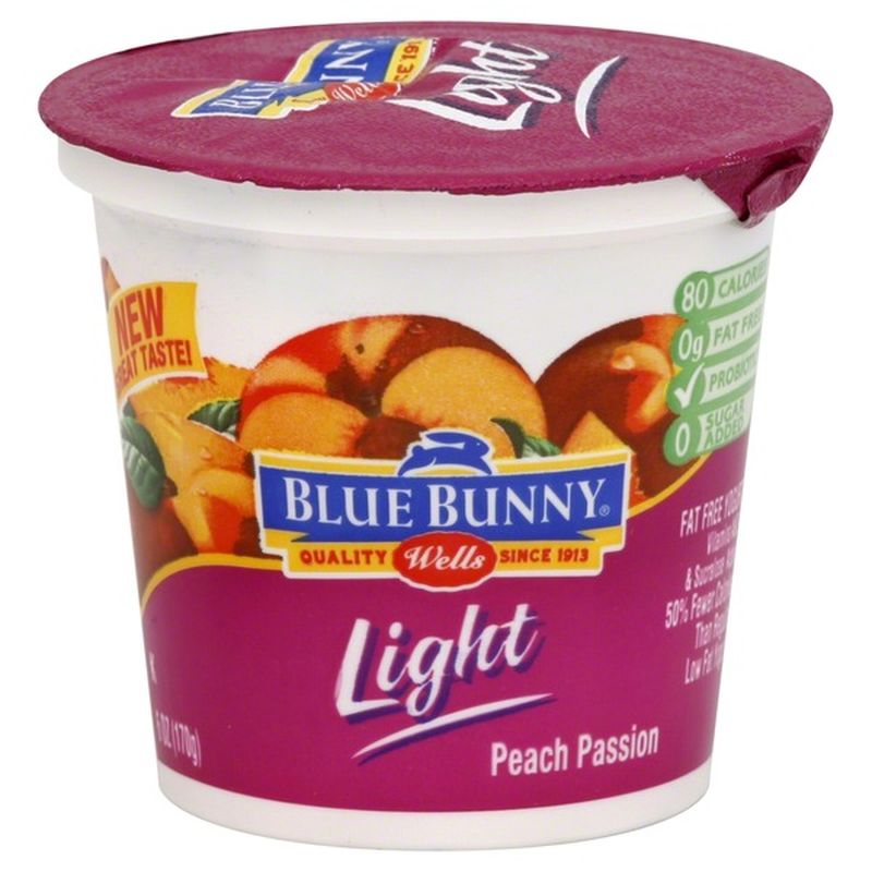 Blue Bunny Yogurt, Light, Peach Passion (6 oz) Instacart