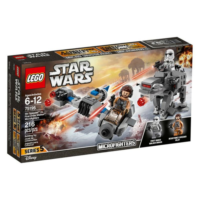 LEGO 216 Piece Star Wars Ski Speeder vs. First Order Walker Microfighters Set