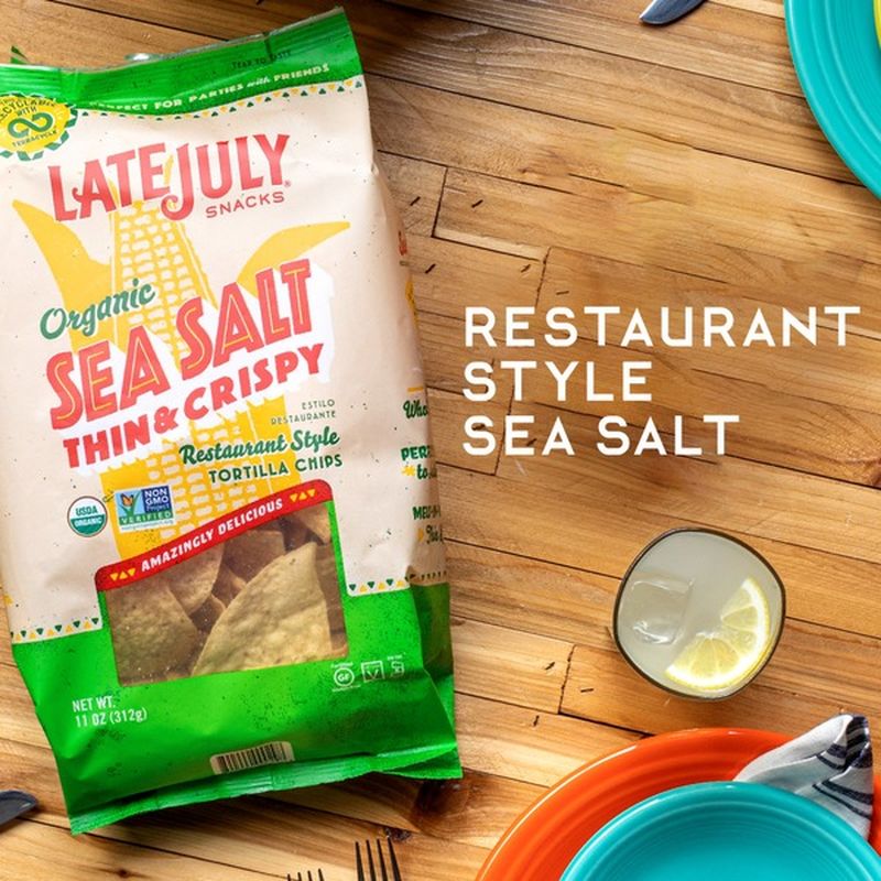 LATE JULY® Snacks Sea Salt Thin & Crispy Tortilla Chips (11 oz) from