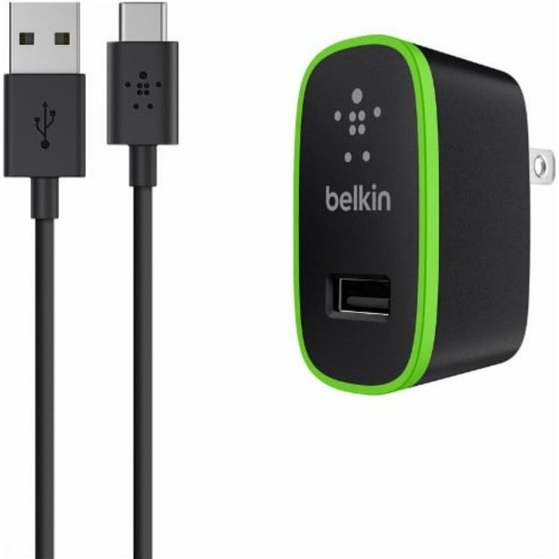 Belkin Black USB-C to USB-A Cable with Universal Home Charger