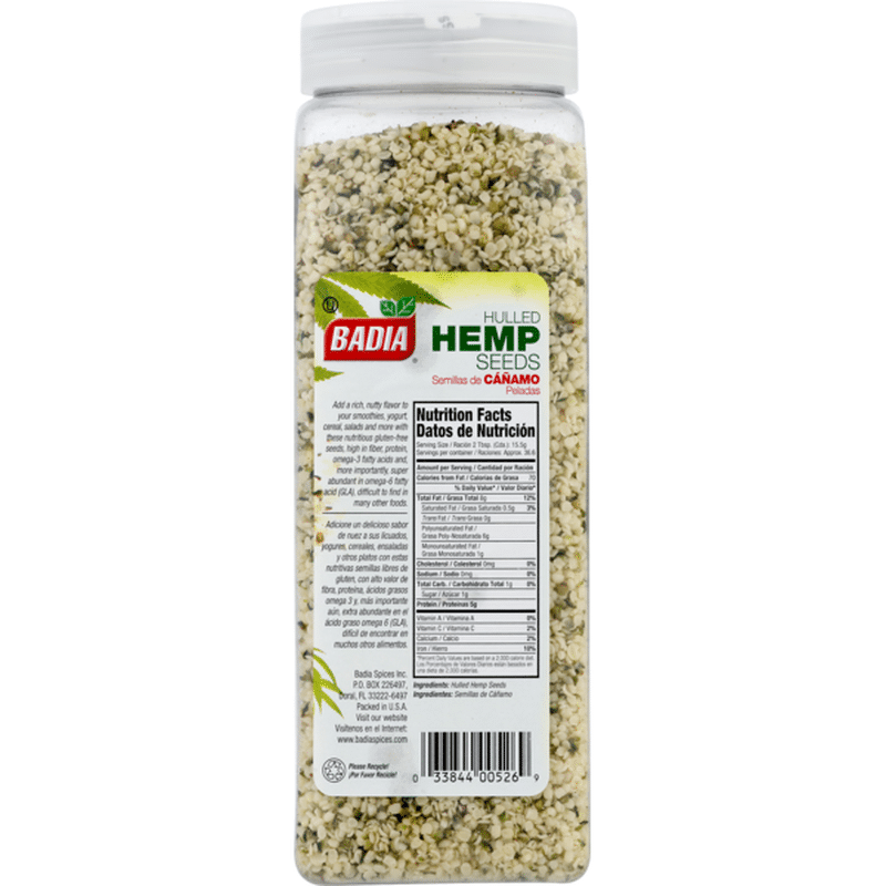 Badia Hulled Hemp Seeds (20 oz) Instacart