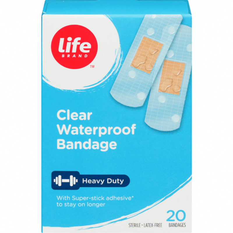 Life Brand Latex Free Clear Waterproof Tough Bandages 20 Ct Instacart