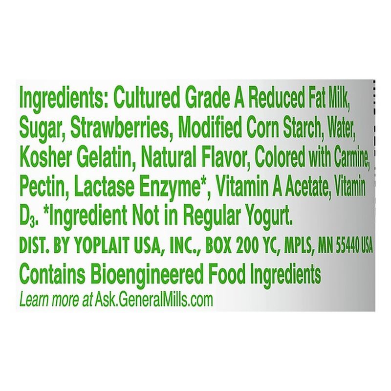 Yoplait Yogurt Low Fat Lactose Free Strawberry 6 Oz Instacart