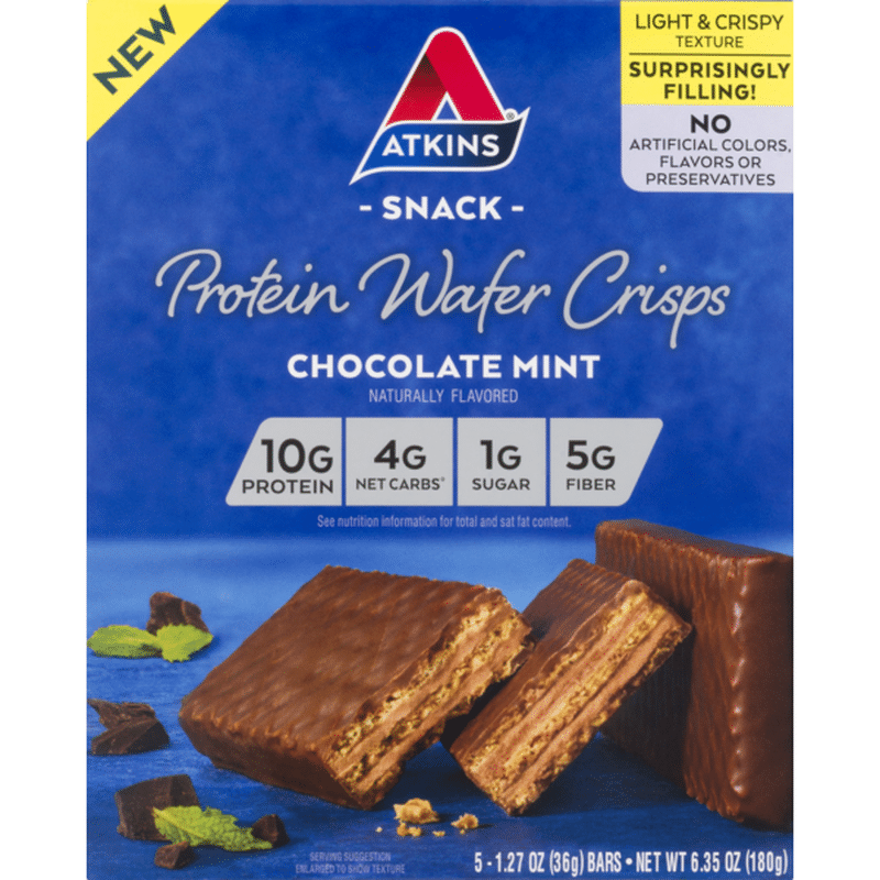 Atkins Protein Wafer Crisps Chocolate Mint (1.27 Oz) - Instacart