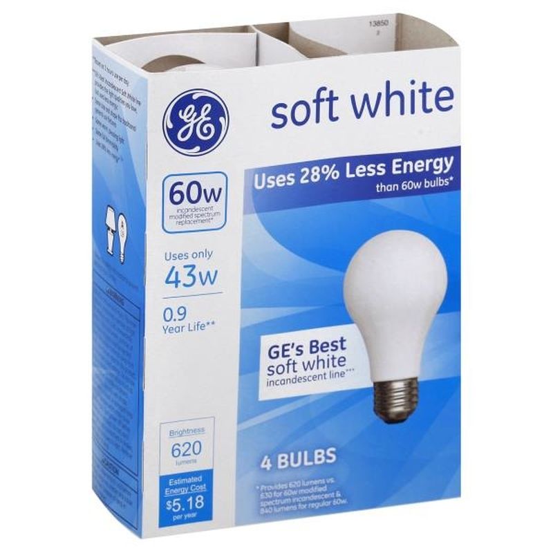 GE Soft White 60 Watts Halogen Bulb (each) from Publix Instacart