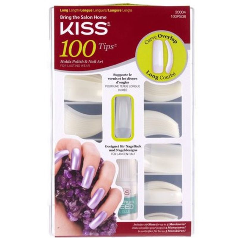 Kiss Nail Tips, Curve Overlap, Long Length (100 each) Instacart