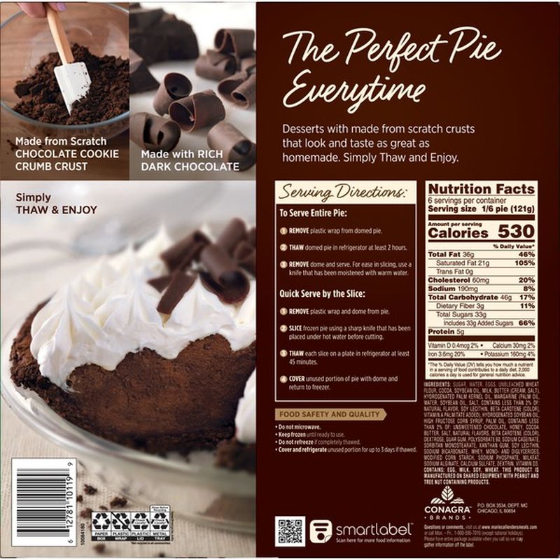 Marie Callender s Chocolate Satin Pie 25 6 Oz From Wegmans Instacart Marie Callender s Chocolate Satin Pie 25 6 Oz From Wegmans Instacart