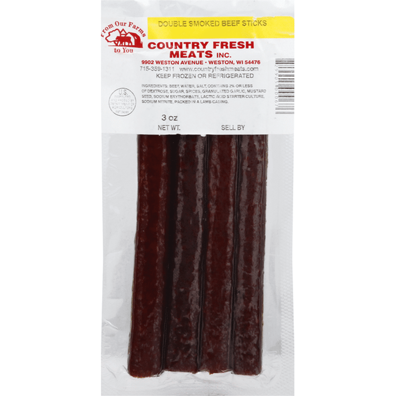 Country Fresh Meats Beef Sticks, Double Smoked (3 oz) Instacart
