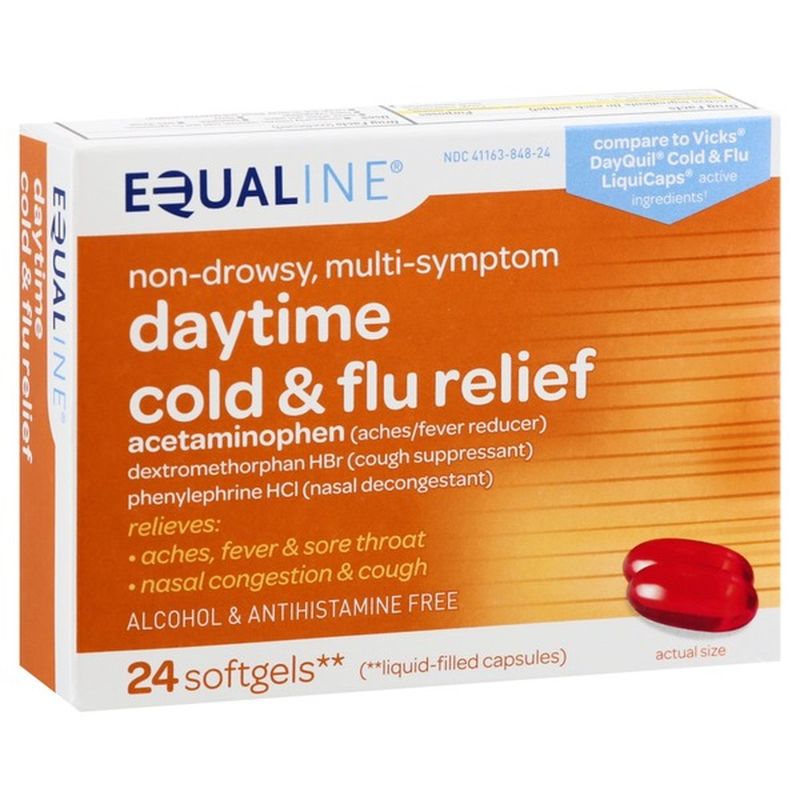 Equaline Nondrowsy, Multisymptom Day Time Cold & Flu Relief (24 ct) from Cub Instacart