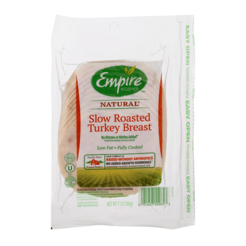 Empire Kosher Turkey Breast, Slow Roasted, Low Fat, Classic (7 oz) from