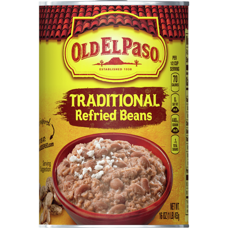 Old El Paso Refried Beans, Traditional (16 oz) from Streets Market
